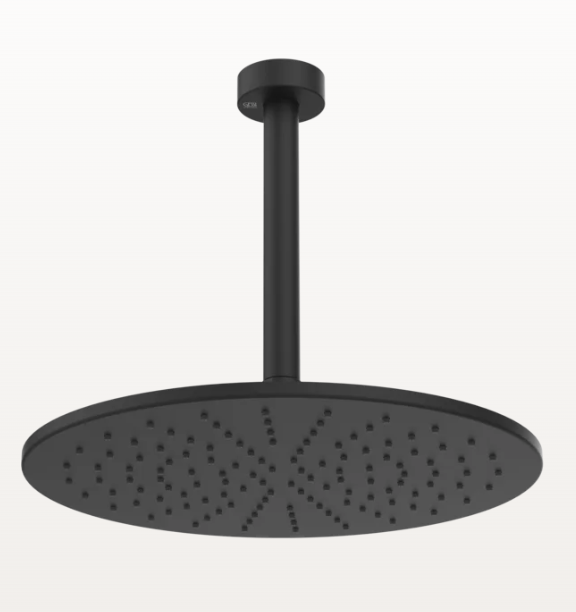[1621C2300] Douche au plafond EMPORIO D 300 mm, 1/2" bras de douche plafond avec joint, S 259 mm système anticalcaire, noir mat