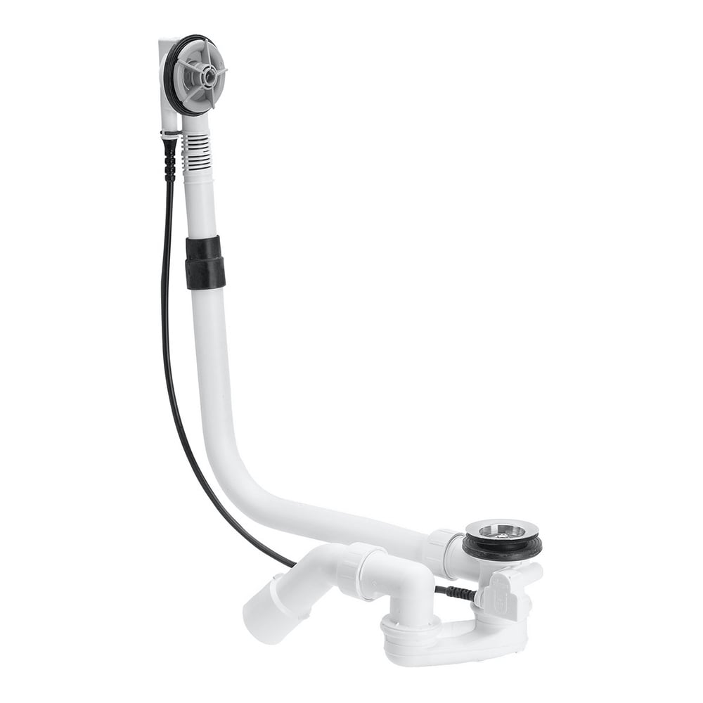 [1614C0843] Vidage baign. MULTIPLEX vidage excentrique 1 1/2" siphon, câble 72,5 cm aw 13-37 cm, hauteur 18-43 cm coude d'écoulement 40/50 mm pour baignoires (DUO) capacité d'écoulement 52,2 l/min rétrocompatible