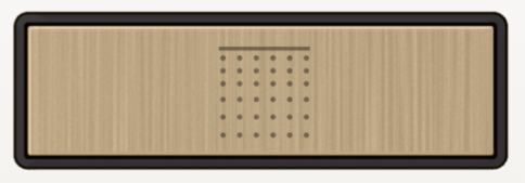 [1621C2211] Plaque avec symbole PLUIE. Adaptable à l'article 63002, 63004, 63012, 63014, 63016, 63018, 63022, 63024, 63026, 63028, 63061, 63079, 63041, 63043, 726 Warm Bronze PVD