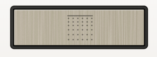 [1621C2212] Plaque avec symbole PLUIE. Adaptable à l'article 63002, 63004, 63012, 63014, 63016, 63018, 63022, 63024, 63026, 63028, 63061, 63079, 63041, 63043, 149 Finox Brushed Nickel
