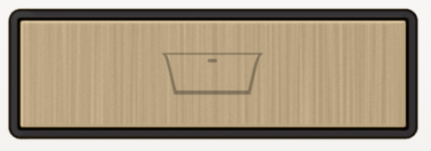 [1621C2213] Plaque avec symbole BAIGNOIRE. Adaptable à l'article 63002, 63004, 63012, 63014, 63016, 63018, 63022, 63024, 63026, 63028, 63061, 63079, 63041, 63043, 726 Warm Bronze PVD