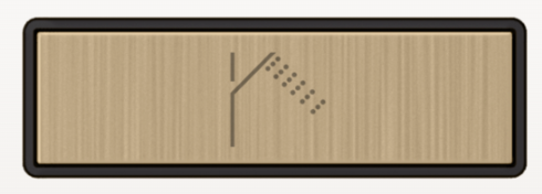 [1621C2215] Plaque avec symbole ENSEMBLE DOUCHETTE. Adaptable à l'article 63002, 63004, 63012, 63014, 63016, 63018, 63022, 63024, 63026, 63028, 63061, 63079, 63041, 63043, 726 Warm Bronze PVD