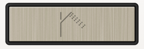 [1621C2216] Plaque avec symbole ENSEMBLE DOUCHETTE. Adaptable à l'article 63002, 63004, 63012, 63014, 63016, 63018, 63022, 63024, 63026, 63028, 63061, 63079, 63041, 63043, 149 Finox