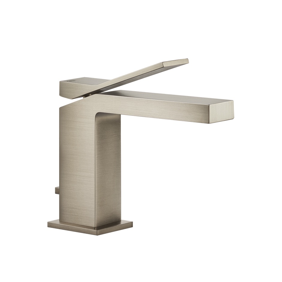 [1621C2218] Mitigeur lavabo S 128 mm, avec vidage et flexibles de raccordement, 149 Finox Brushed Nickel