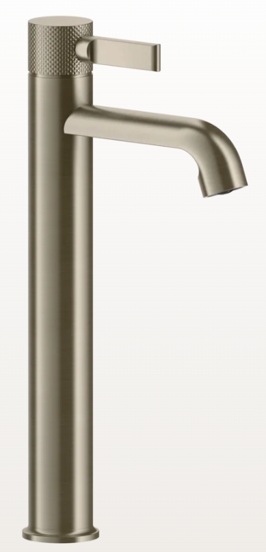 [1621C2242] Mélangeur de lavabo réhaussé INCISO S 135 mm, goulot fixe H jusqu'à l'aérateur 239 mm, H levier 337 mm, sans vidage, tuyaux de raccordement flexibles 3/8", groupe acoustique NT, 149 Finox