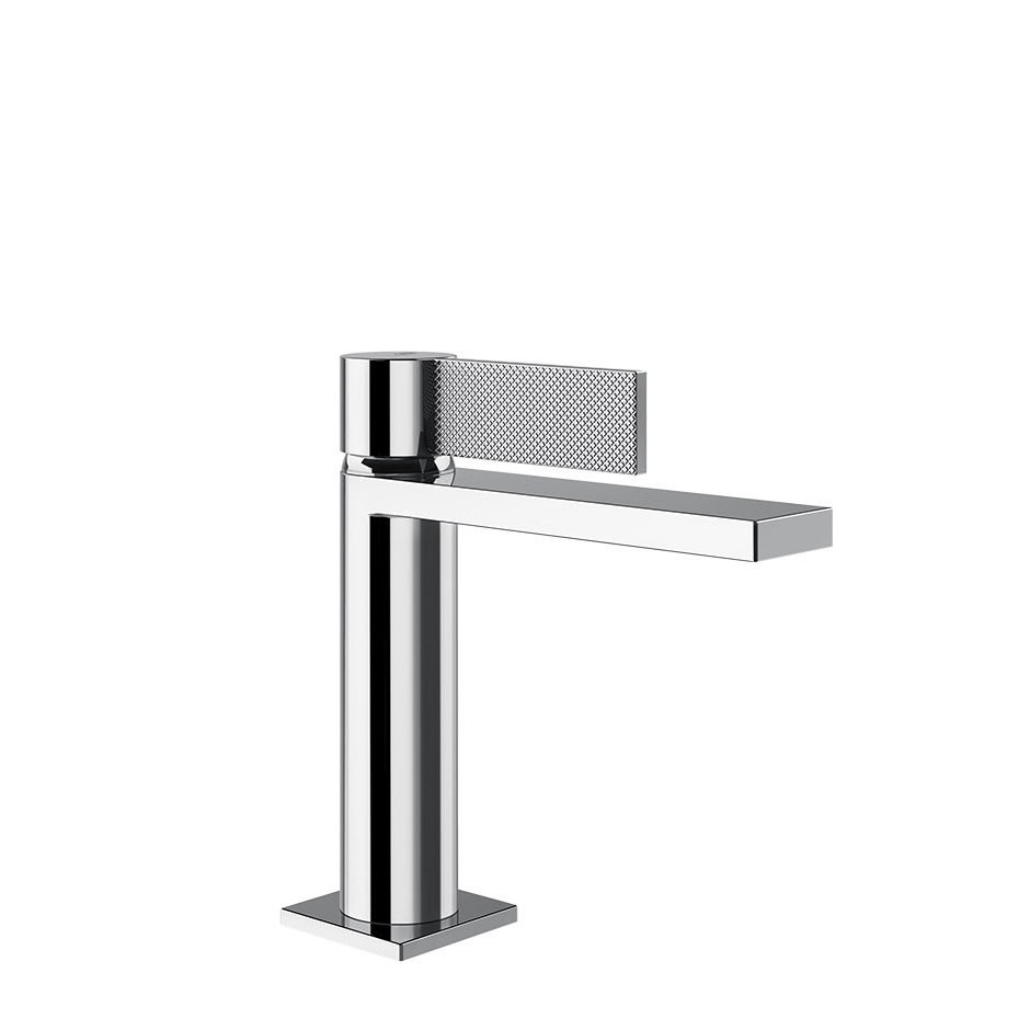 [1621C2254] Mitigeur de lavabo INVERSO DIAMANTATO S 126 mm H goulot 127 mm, avec bonde "Stop&Go" et flexibles de raccordement, 031 Chrome