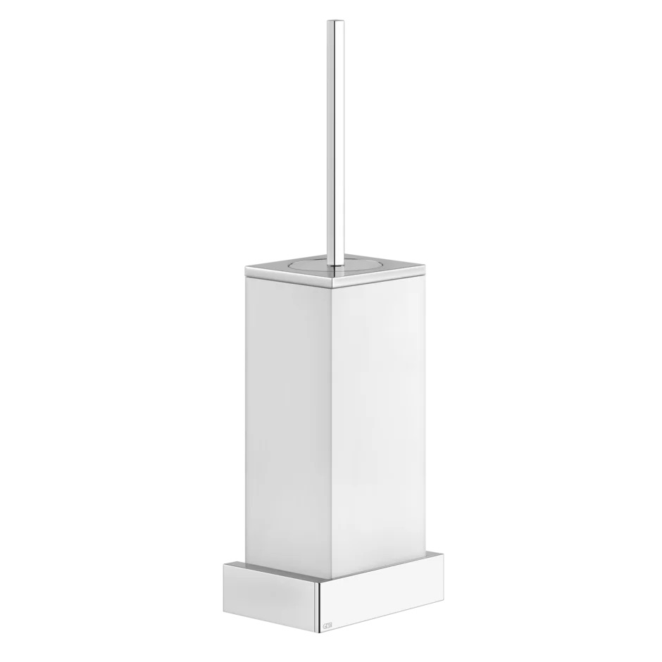 [1690C1711] Porte-balai de WC RETTANGOLO récipient blanc, chromé