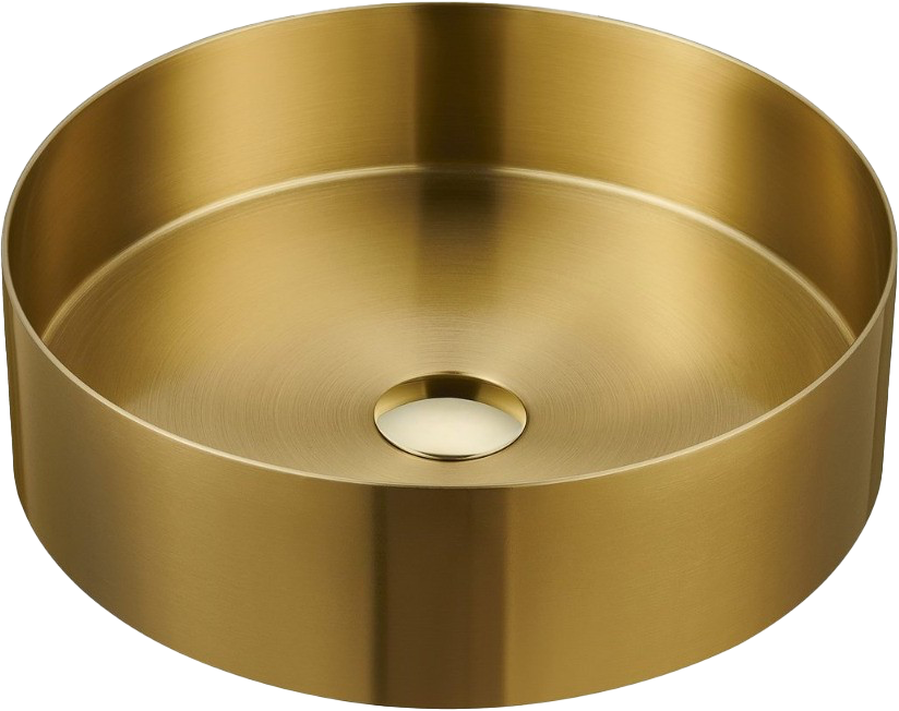 [1624C0925] Vasque à poser ronde VENUS, Ø 380 mm x H 110 mm, bonde incluse, Or