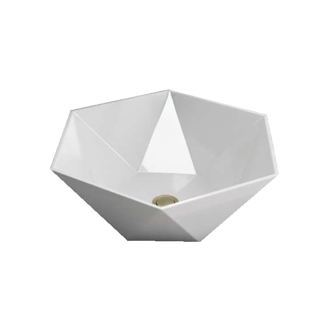 [1624C0937] Vasque à poser Diamant LT 1140, Ø 450mm, H 170 mm, Blanc brillant