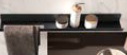 [1616C4309] Porte-serviette Towel Rail, dimension 90x12.5x7.5 cm, espace de rangement, serviette à gauche, en métal laqué Noir mat