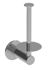 [1618C0600] Porte-rouleau de réserve, pour 1 rouleau Acier inoxydable poli brillant