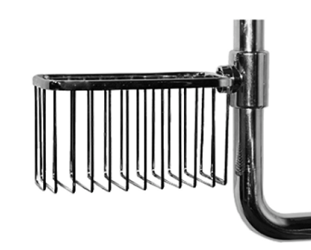 [1618C0608] Corbeille de douche INEOLINE PLUS, au attacher Acier inoxydable brossé mat