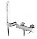 [1621C2283] Mélangeur de douche SPILLO UP écartement 153 mm raccords d'arrêt 1/2" x 1/2" avec douchette à main 1 jet et flexible 150 cm, chromé