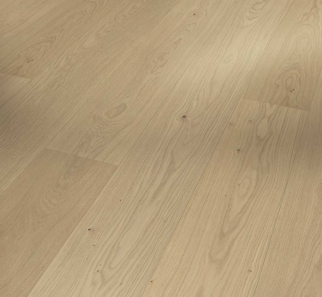 Parquet 3plis Natur Chêne sanded vernis extra mat monol.mini-chf, 2200x185x13/3.6 mm - 3.663m2/cart. - 117.216m2/pal. - 8kg/m2