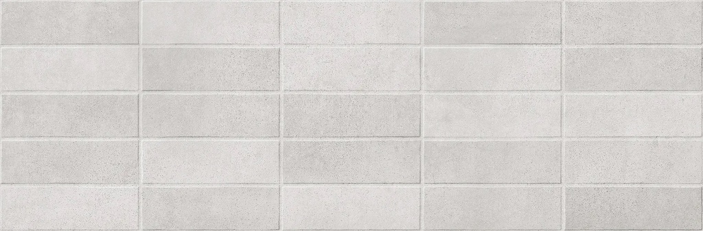 Faïence Ascona Gris Brick 3D 250x760x9.0 mm - structuré - rectifié - mat - 1.14 m2 - 14.28 kg/m2 - 61.56 m2/palette
