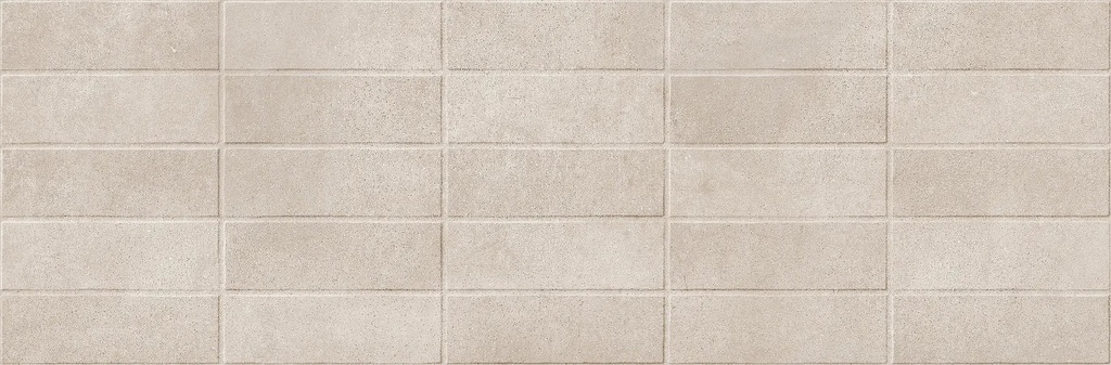 Faïence Ascona Taupe Brick 3D 250x760x9.0 mm - structuré - rectifié - mat - 1.14 m2 - 14.28 kg/m2 - 61.56 m2/palette