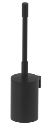 Porte-balai de WC SWING couvercle de fermeture montage Adesio pour collage ou perçage avec matériel de fixation, sans colle SikaFast, noir mat