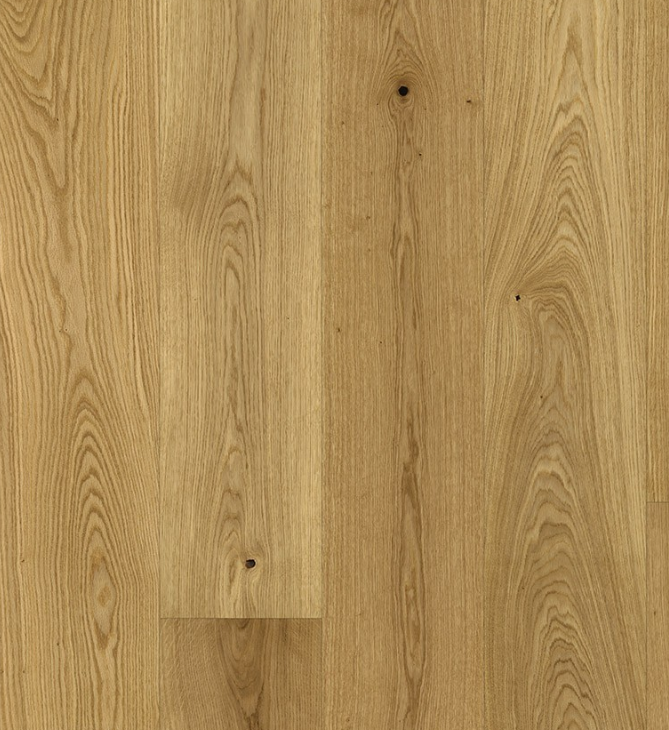 Parquet Chêne Grande Lame - Choix Natur - Huilé naturel plus - Mini chanfrein sur 4 côtés - 2380 x 233 x 13 mm - Couche d'usure 2.5 mm - 3.327 m2/carton - 6.12 kg/m2 - 119.781 m2/palette
