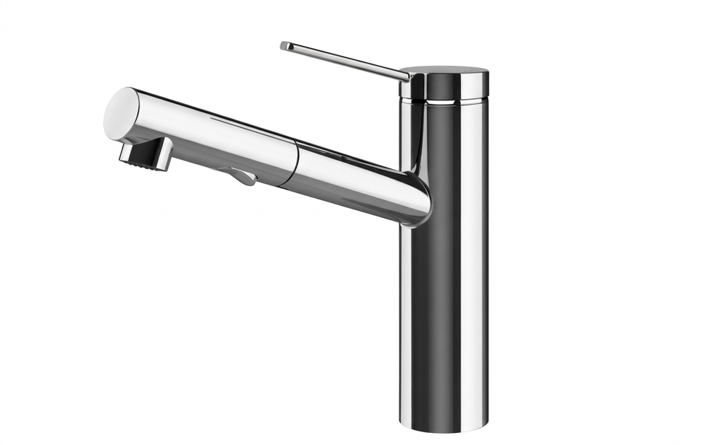 [1621C2462] Mélangeur de cuisine Gessi Zetrix, S 205 mm goulot orientable, douche extensible, classe énergétique A, chromé
