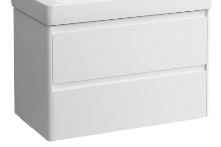 Elément inférieur 82 x 51.5 x 44.5 cm élément de tiroir, 2 tiroirs pour lavabo 85 cm, standard, blanc mat