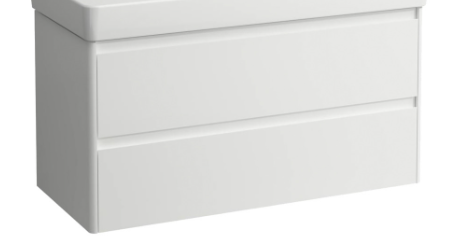 Elément inférieur 102 x 51.5 x 44.5 cm élément de tiroir, 2 tiroirs pour lavabo 105 cm, standard, blanc mat