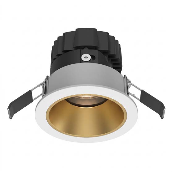 [2212C0016] RONDO - Club M3+TRF1 - 3000K - 13W - 850lm - 35° - UGR19 - ON/OFF - Noir / Blanc / Or
