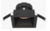 [2212C0025] CAR SINGLE - Club M3+TSA1 - 3000K - 13W - 900lm - 35° - UGR19 - ON/OFF - Noir / Noir