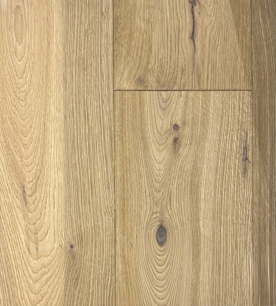 Parquet chêne semi-massif vernis Aqua 2k Relief, 16/4 x 260 x 1400 – 2700 mm Rustique R., épaisseur 16 mm dont 4 mm de parement entre 0.45 et 2.80 m2 - 12 kg/m2 - env. 70 m2/palette