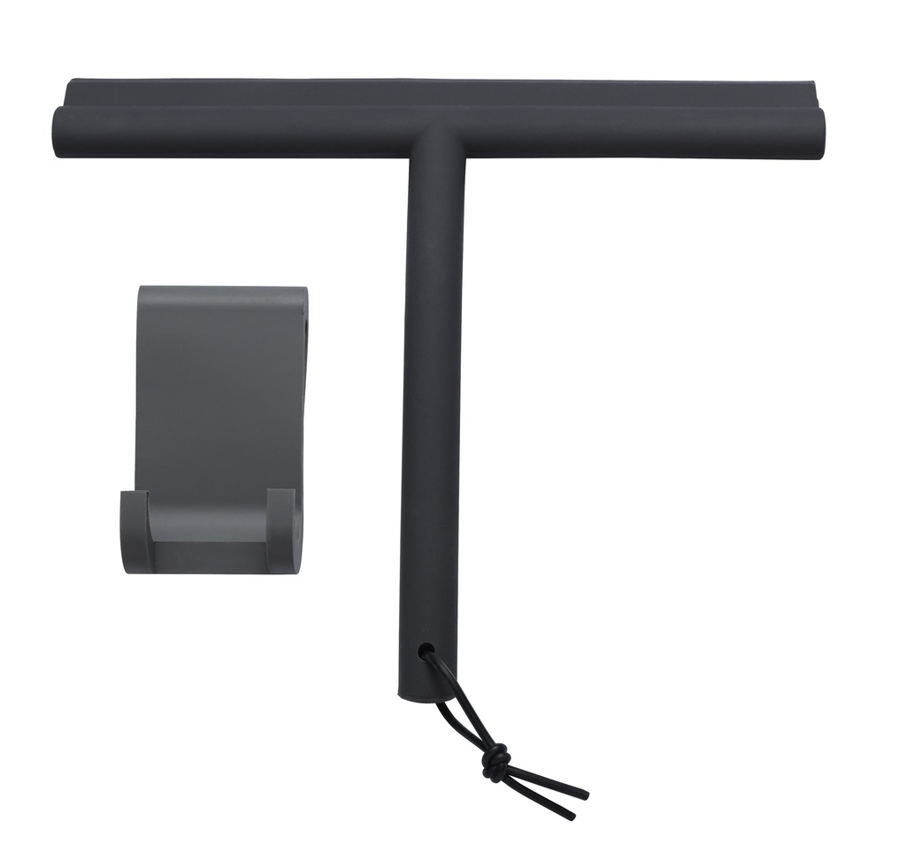 [1690C1843] Raclette de douche Scala dimension 24.3 x 17.3 cm, anthracite avec support