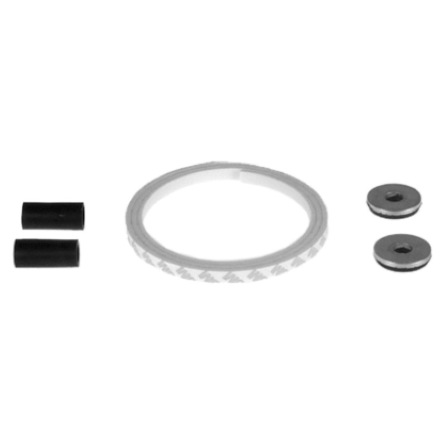 Set d'isolation CLASSIC pour cuvette murale et bidet mural, 1 profil en caoutchouc autocollant, 2 rondelles-U 2 douilles en caoutchouc 2 bases en caoutchouc pour exigences accrues selon SIA 181