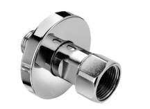Raccord d'arrêt 1/2" x 3/4" rosace cylindrique, chromé