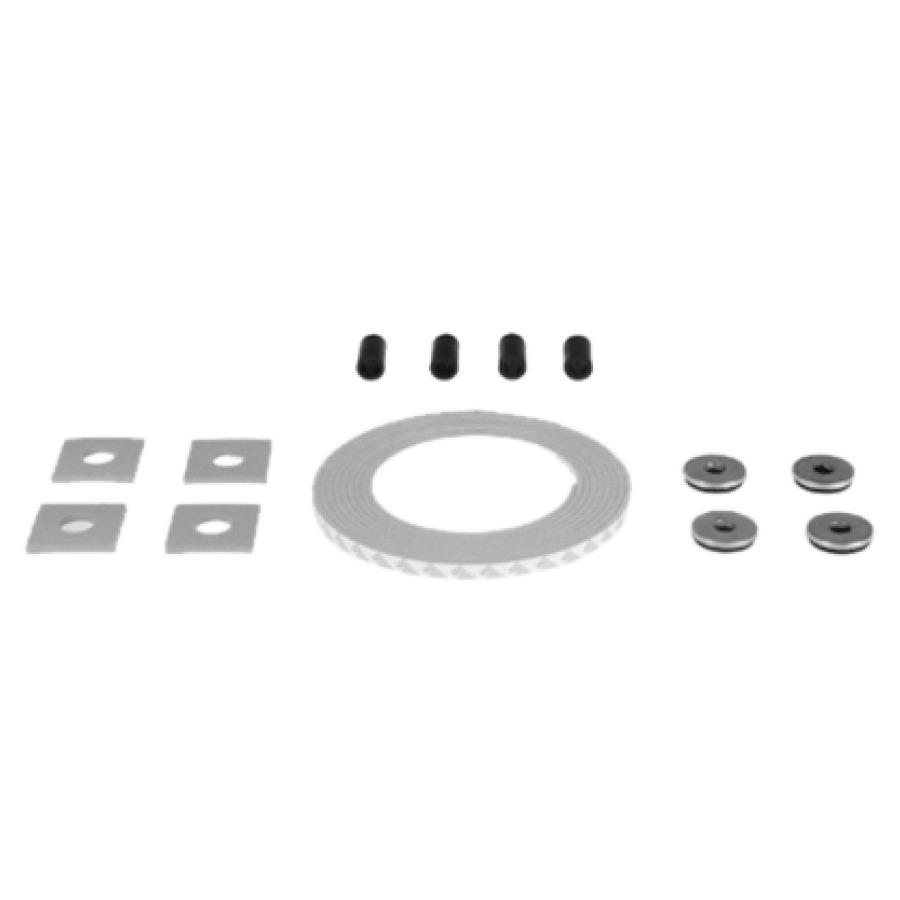 Set d'isolation CLASSIC pour lavabo et lavabo double à partir de 110 cm 1 profil en caoutchouc autocollant, 4 douilles en caoutchouc, 4 bases en caoutchouc, 4 rondelles-U pour exigences accrues selon SIA 181