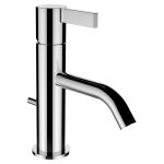 Mélangeur de lavabo KARTELL S 115 mm, goulot fixe vidage excentrique débit 5,3 l/min groupe acoustique I, Chromeline