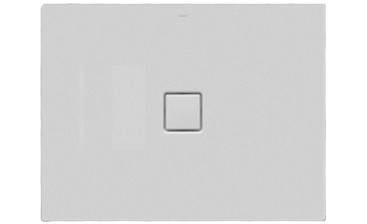 Receveur de douche 80 x 140 x 3,2 cm CETERIS, acier isolation phonique trou d'écoulement D 120 mm, standard, blanc