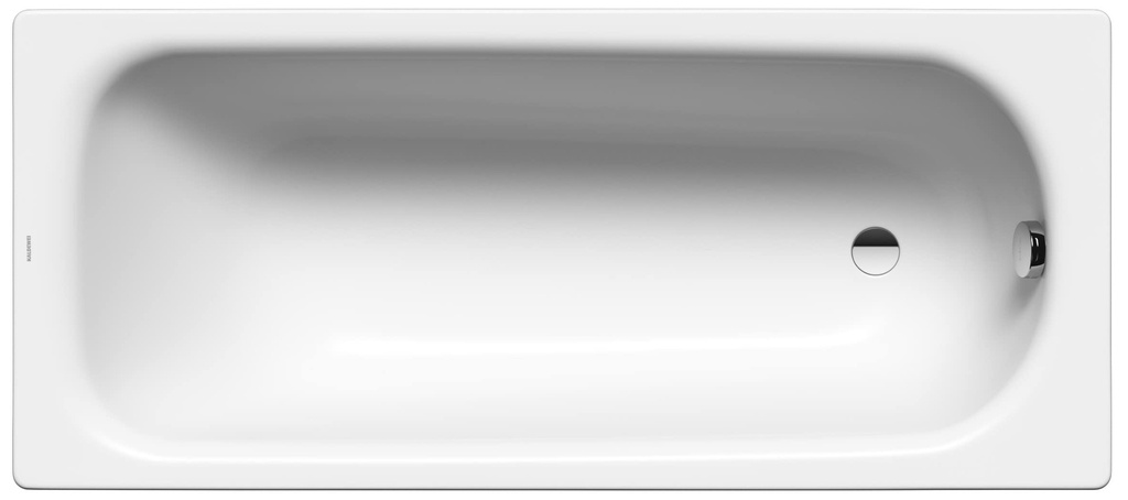Baignoire 170 x 70 x 41 cm SANCTUS, acier isolation phonique, standard, blanc