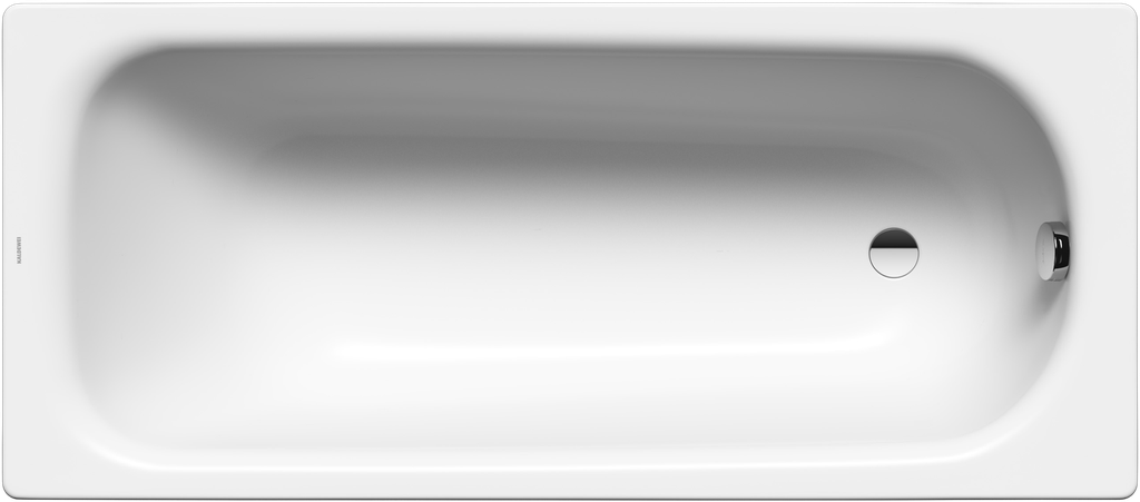 Baignoire 180 x 80 x 43 cm SANCTUS, acier isolation phonique, standard, blanc