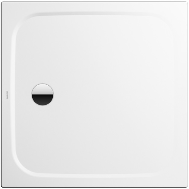 Receveur de douche 90 x 90 x 1,8 cm CAYO, acier isolation phonique trou d'écoulement D 90 mm, standard, blanc