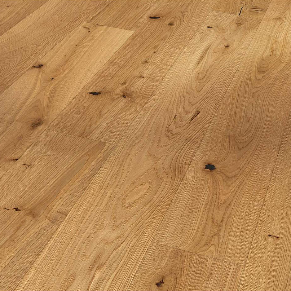 Parquet 3plis Label Magenta Rustique - Chêne vernis mat 1 frise monolame mini-chanfrein - 2200 x 185 x 13/3.6mm - 3.663 m²/cart. - 117.216 m²/pal. - 8kg /m²