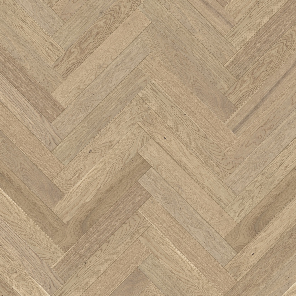 Parquet 3plis (pose à bâton rompu) Living- chêne cream verni mat 1 frise monol.mini-chf- 570x95x10.5 - Couche d'usure 2.5 mm - 1.083m2/cart. - 38.988m2/pal. - 5kg/m2