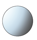Miroir rond LOOP, Diamètre 70 cm - sans lumière