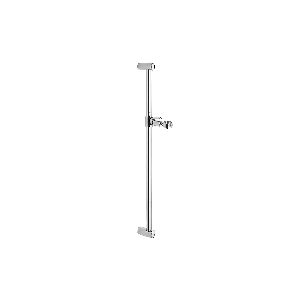 Glissière de douche 110 cm, support à rotule levier de fixation, chromé