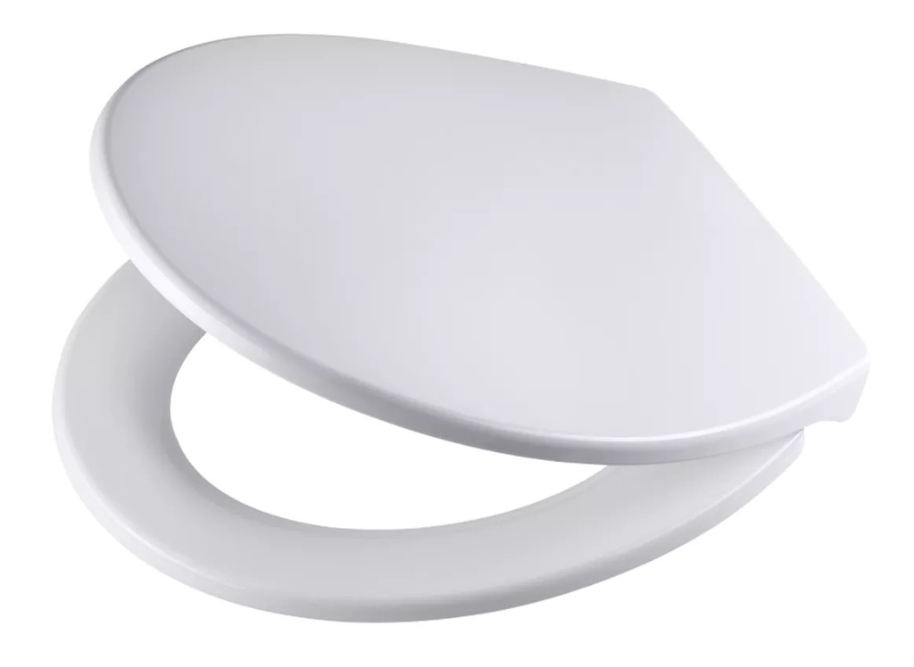 Siège de WC SALSA 40,5-46 x 37 cm en polypropylène avec abaissement automatique, blanc
