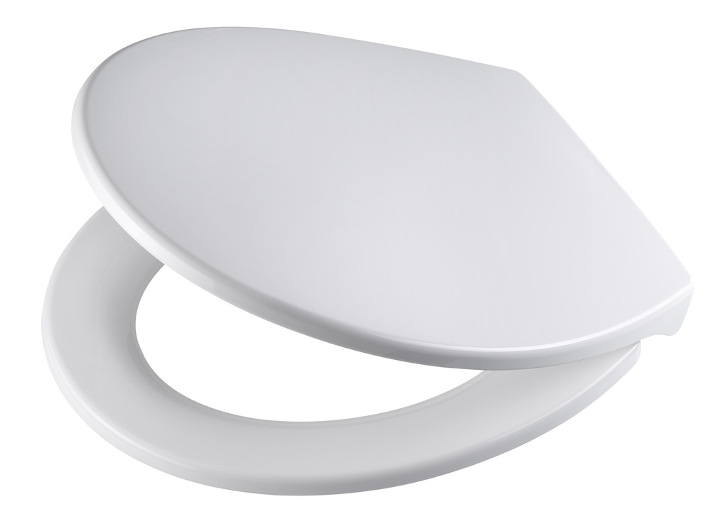 Siège de WC SALSA 40,5-46 x 37 cm en polypropylène avec abaissement automatique, blanc