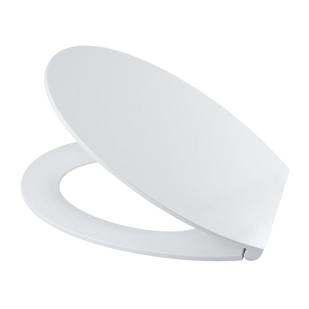 Siège de WC CABRA Slim avec couvercle amovible, abaissement automatique,  charnières inox, duroplast, blanc