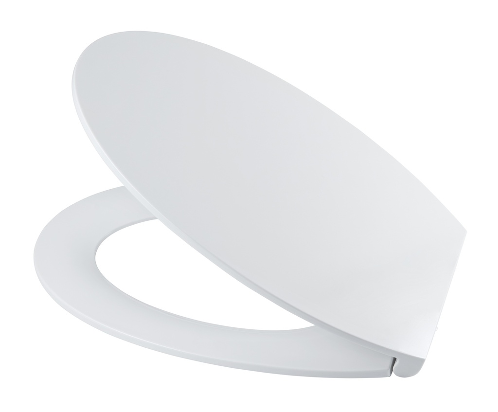 Siège de WC CABRA Slim avec couvercle amovible, abaissement automatique,  charnières inox, duroplast, blanc