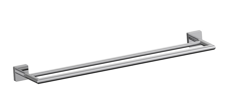 Barre à linge FORIS QUADRI entraxe 60 cm, double, chromé