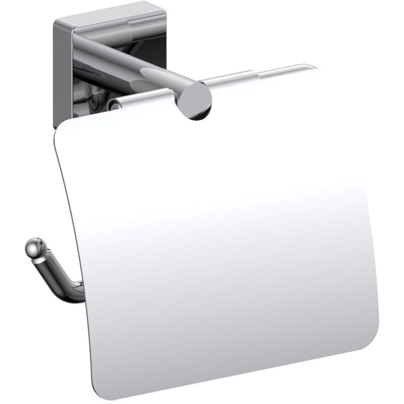 Porte-papier FORIS QUADRI rosace carrée, avec couvercle, chromé