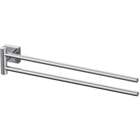 Porte-serviette à 2 bras articulés FORIS QUADRI P 40 cm, chromé