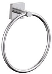 Porte-serviette à anneau FORIS QUADRI Ø 17cm, chromé