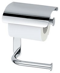 Porte-rouleau double HOTELLERIE avec couvercle 16x11x19 cm, chromé